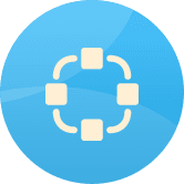 优房云全民营销闭环功能图标 - 精减成本，打通流量闭环